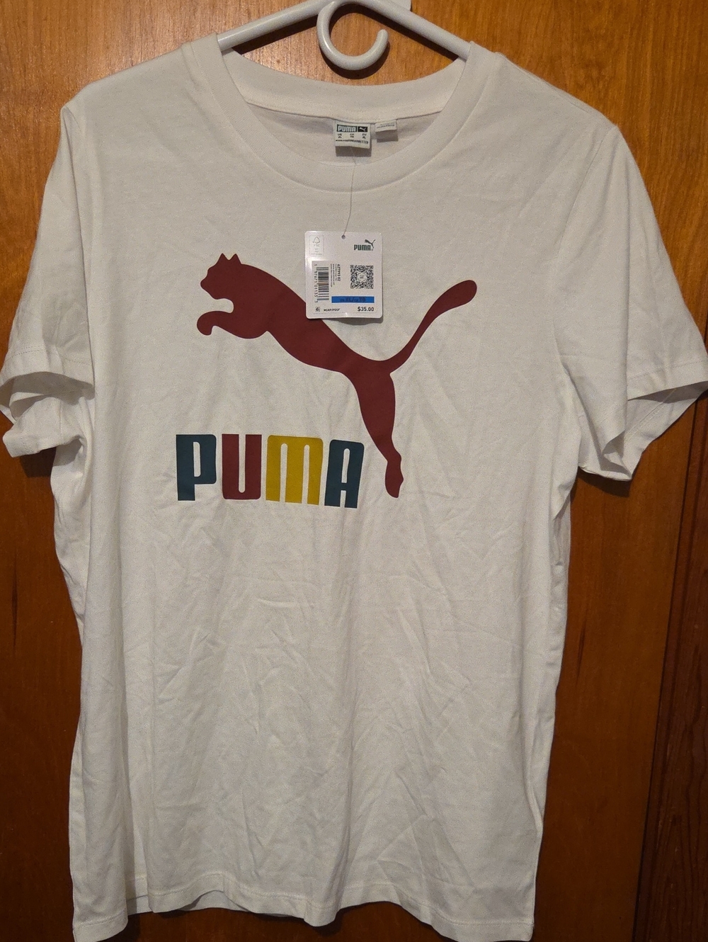 Puma Men’s White Logo Graphic T-Shirt